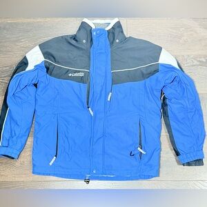 Columbia Blue and Black Puffer Jacket Size M